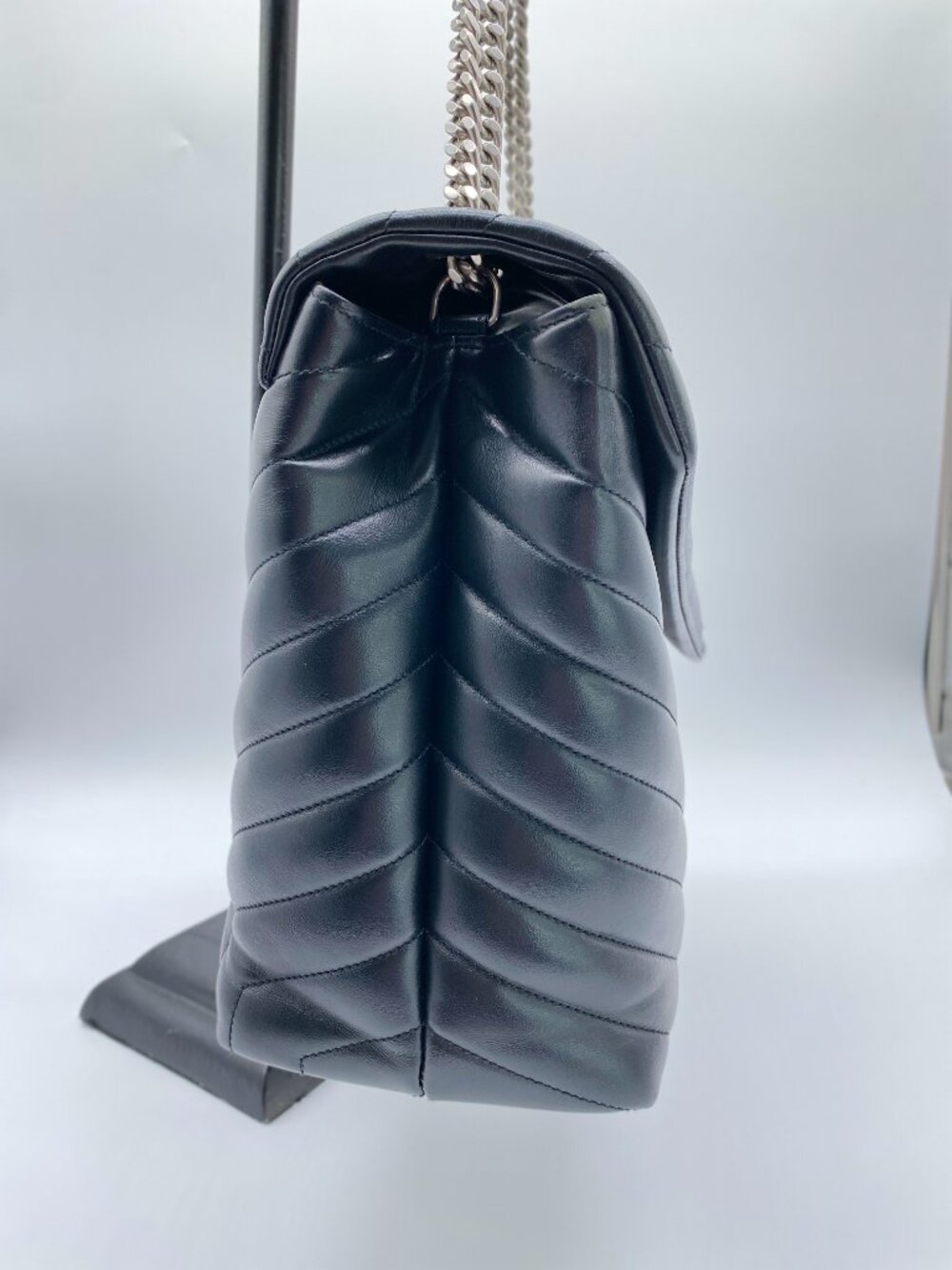 YSL Large Loulou Black | Saint Laurent Matelassé Chain Bag 🖤 Simone - Picture 6 of 16